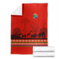 Wildlife South Africa Blanket Tribal Pattern National Flag Safari Silhouettes
