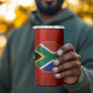Wildlife South Africa 4 in 1 Can Cooler Tumbler Tribal Pattern National Flag Safari Silhouettes