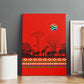 Wildlife South Africa Canvas Wall Art Tribal Pattern National Flag Safari Silhouettes