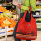 Wildlife South Africa Grocery Bag Tribal Pattern National Flag Safari Silhouettes