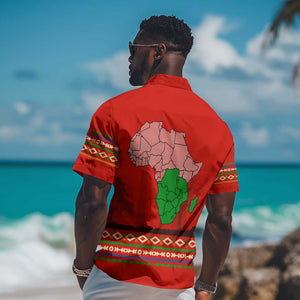 Wildlife South Africa Hawaiian Shirt Tribal Pattern National Flag Safari Silhouettes