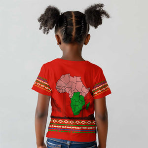 Wildlife South Africa Kid T shirt Tribal Pattern National Flag Safari Silhouettes