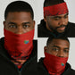 Wildlife South Africa Neck Gaiter Tribal Pattern National Flag Safari Silhouettes TS04