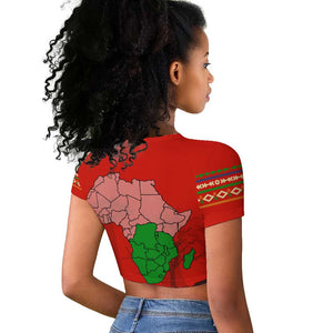 Wildlife South Africa Raglan Cropped T shirt Tribal Pattern National Flag Safari Silhouettes