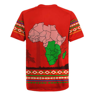 Wildlife South Africa Rugby Jersey Tribal Pattern National Flag Safari Silhouettes