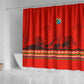 Wildlife South Africa Shower Curtain Tribal Pattern National Flag Safari Silhouettes