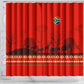 Wildlife South Africa Shower Curtain Tribal Pattern National Flag Safari Silhouettes