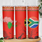 Wildlife South Africa Skinny Tumbler Tribal Pattern National Flag Safari Silhouettes