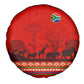 Wildlife South Africa Spare Tire Cover Tribal Pattern National Flag Safari Silhouettes