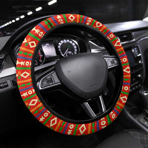 Wildlife South Africa Steering Wheel Cover Tribal Pattern National Flag Safari Silhouettes