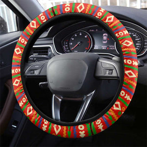 Wildlife South Africa Steering Wheel Cover Tribal Pattern National Flag Safari Silhouettes