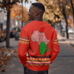 Wildlife South Africa Sweatshirt Tribal Pattern National Flag Safari Silhouettes