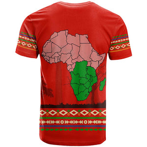 Wildlife South Africa T shirt Tribal Pattern National Flag Safari Silhouettes