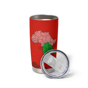 Wildlife South Africa Tumbler Cup Tribal Pattern National Flag Safari Silhouettes