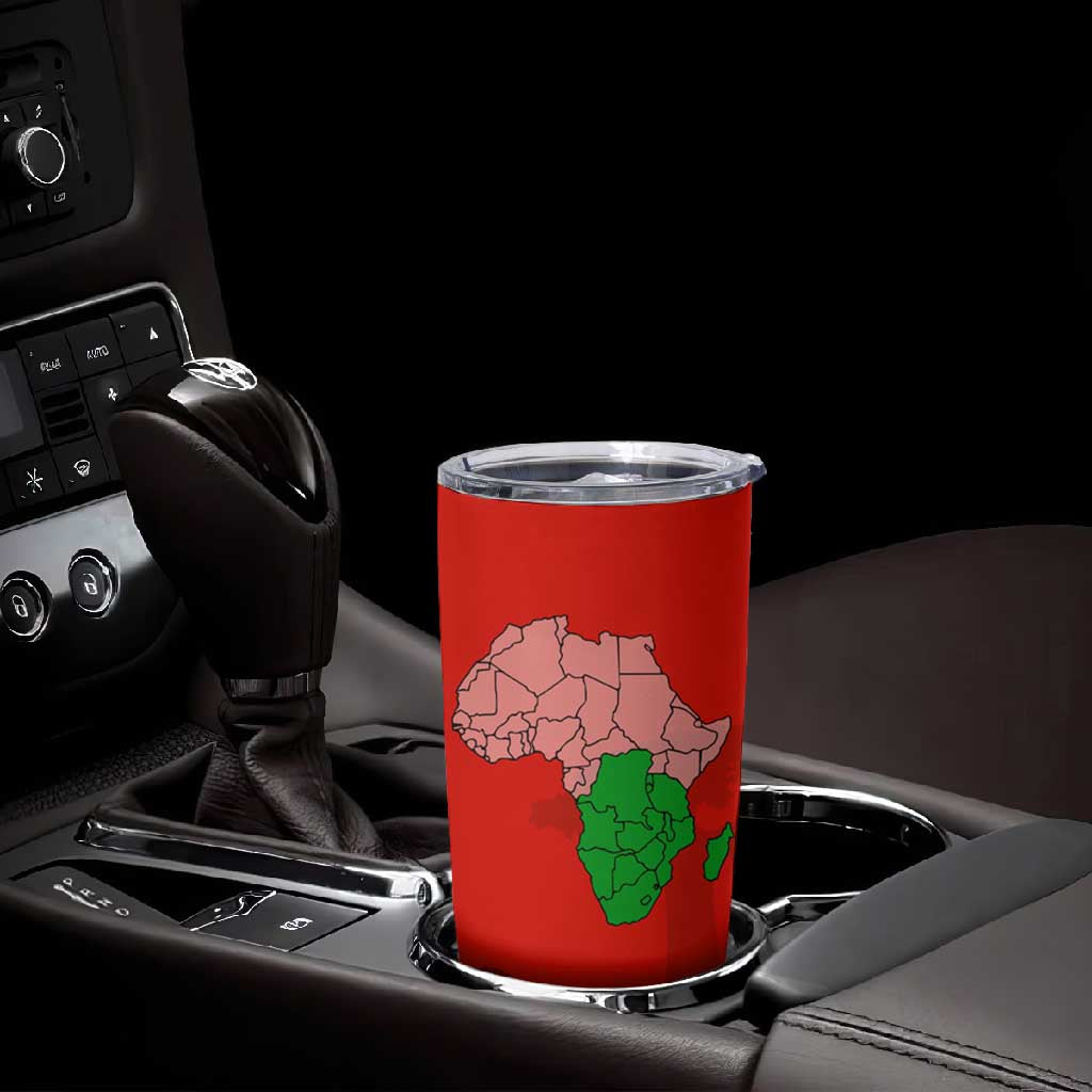 Wildlife South Africa Tumbler Cup Tribal Pattern National Flag Safari Silhouettes
