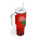 Wildlife South Africa Tumbler With Handle Tribal Pattern National Flag Safari Silhouettes