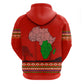 Wildlife South Africa Zip Hoodie Tribal Pattern National Flag Safari Silhouettes