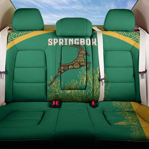 South Africa Springboks Back Car Seat Cover with Tribal Antelope Design and Floral Accents