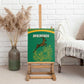 South Africa Springboks Canvas Wall Art with Tribal Antelope Design and Floral Accents
