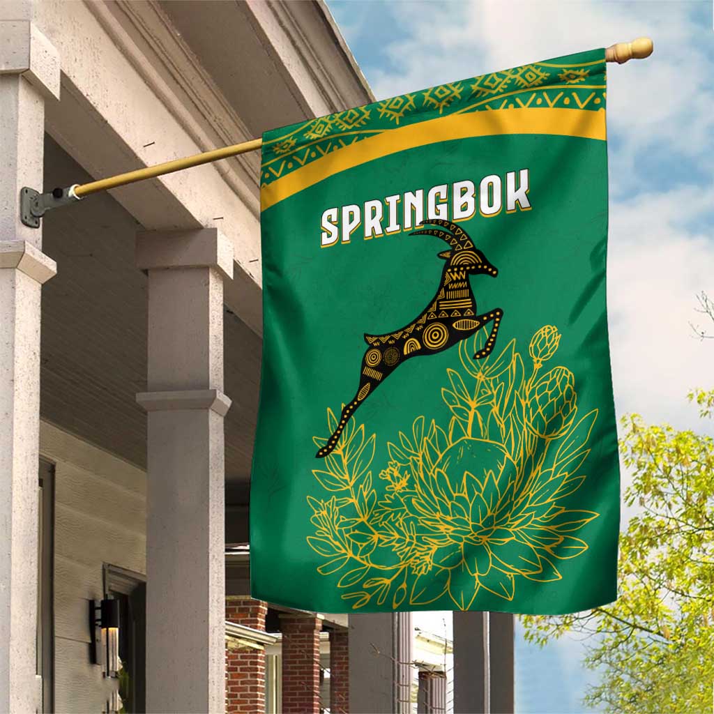 Springbok Flags Small South Africa Springboks Garden Flag with Tribal Antelope Design and ...