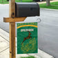 South Africa Springboks Garden Flag with Tribal Antelope Design and Floral Accents