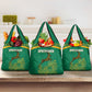 South Africa Springboks Grocery Bag with Tribal Antelope Design and Floral Accents