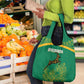 South Africa Springboks Grocery Bag with Tribal Antelope Design and Floral Accents