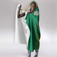 South Africa Springboks Hooded Blanket with Tribal Antelope Design and Floral Accents