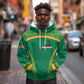South Africa Springboks Hoodie with Tribal Antelope Design and Floral Accents
