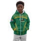 South Africa Springboks Kid Hoodie with Tribal Antelope Design and Floral Accents