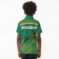South Africa Springboks Kid Polo Shirt with Tribal Antelope Design and Floral Accents