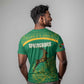 South Africa Springboks T shirt with Tribal Antelope Design and Floral Accents