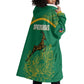 South Africa Springboks Wearable Blanket Hoodie with Tribal Antelope Design and Floral Accents