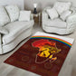 African Sunset Area Rug Tribal Pattern Continent Silhouette - Rainbow Arc Safari Scene