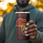 African Sunset 4 in 1 Can Cooler Tumbler Tribal Pattern Continent Silhouette - Rainbow Arc Safari Scene