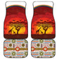 African Sunset Car Mats Tribal Pattern Continent Silhouette - Rainbow Arc Safari Scene