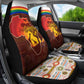 African Sunset Car Seat Cover Tribal Pattern Continent Silhouette - Rainbow Arc Safari Scene