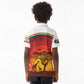 African Sunset Kid Polo Shirt Tribal Pattern Continent Silhouette - Rainbow Arc Safari Scene