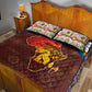 African Sunset Quilt Bed Set Tribal Pattern Continent Silhouette - Rainbow Arc Safari Scene