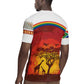 African Sunset Rugby Jersey Tribal Pattern Continent Silhouette - Rainbow Arc Safari Scene