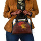 African Sunset Shoulder Handbag Tribal Pattern Continent Silhouette - Rainbow Arc Safari Scene
