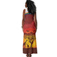 African Sunset Tank Maxi Dress Tribal Pattern Continent Silhouette - Rainbow Arc Safari Scene