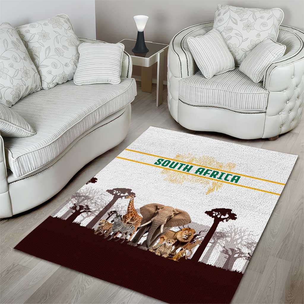 South Africa Wildlife Pride Area Rug Big Five Animals