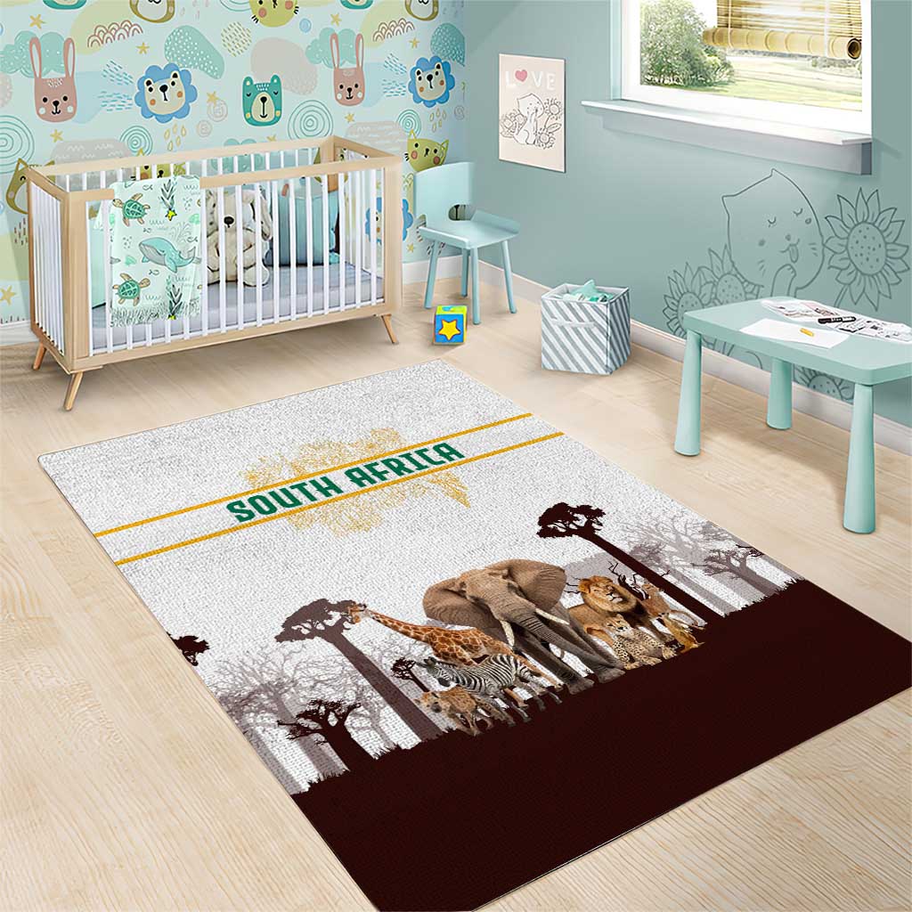 South Africa Wildlife Pride Area Rug Big Five Animals