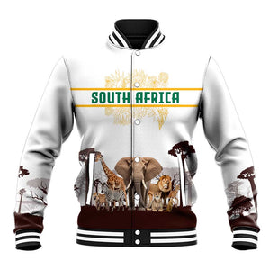 South Africa Wildlife Pride Baseball Jacket Big Five Animals