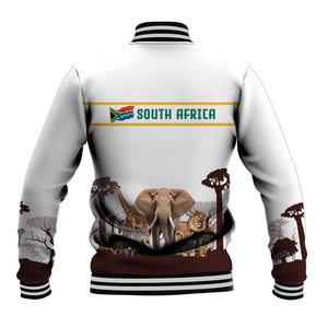 South Africa Wildlife Pride Baseball Jacket Big Five Animals