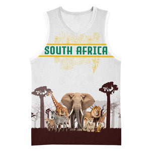 South Africa Wildlife Pride Basketball Jersey Big Five Animals - African Pride