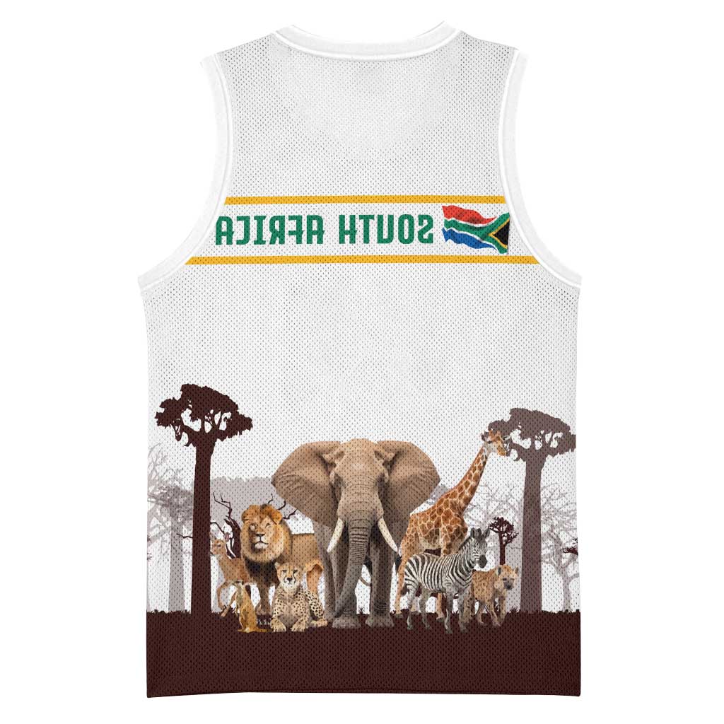 South Africa Wildlife Pride Basketball Jersey Big Five Animals - African Pride