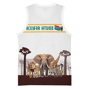 South Africa Wildlife Pride Basketball Jersey Big Five Animals - African Pride