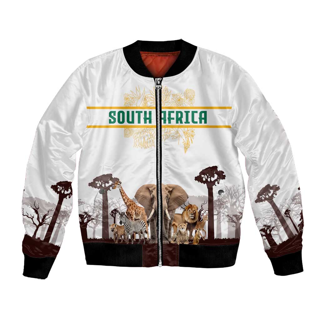 South Africa Wildlife Pride Bomber Jacket Big Five Animals